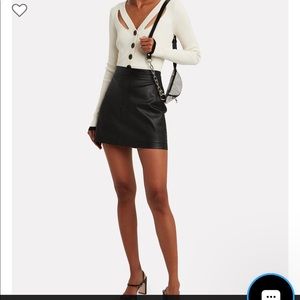 Helmut Lang core stretch leather mini skirt - NWT - size 0